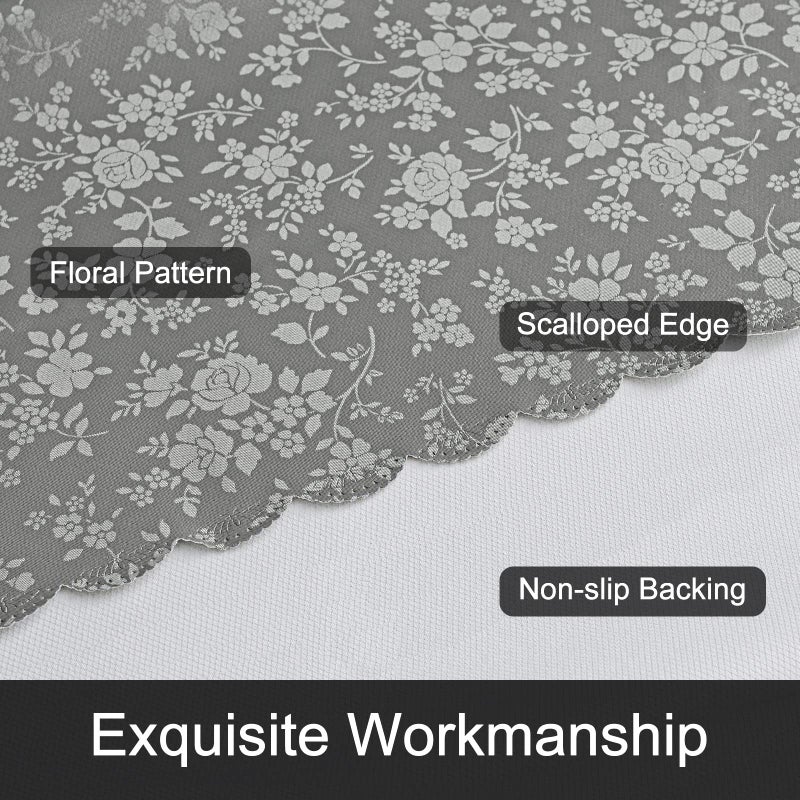 Smiry Round Table Cloth, Waterproof Heavy Duty Vinyl Tablecloths, Wipeable Washable Table Cover for Kitchen and Dining Room (Grey, 60" Round) - Image 4